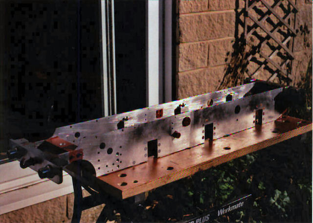 Frame being assembled